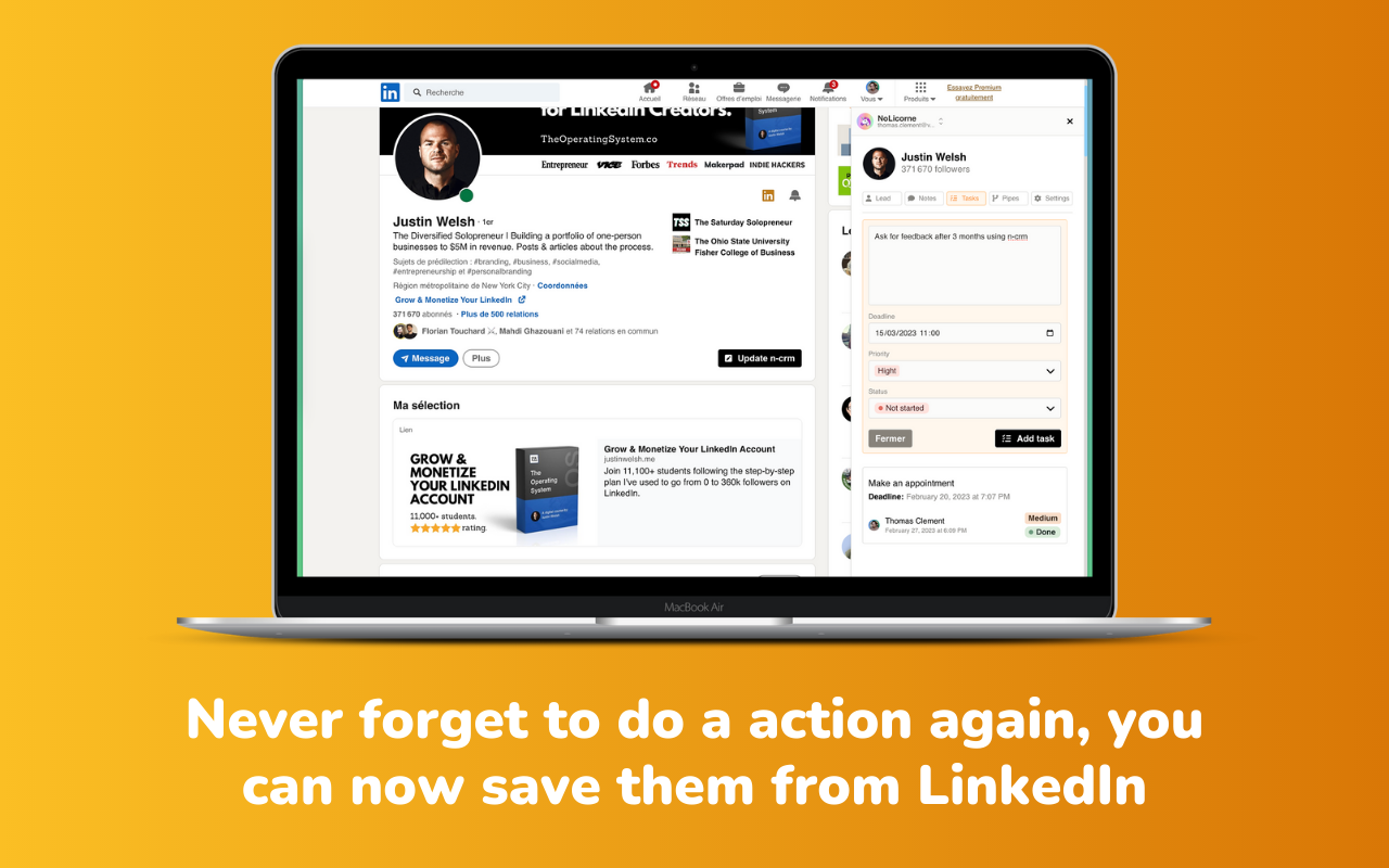 n-crmX: Notion + LinkedIn CRM Preview image 4