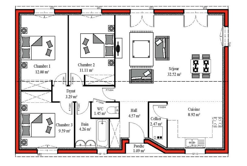  Vente Terrain + Maison - Terrain : 848m² - Maison : 90m² à Saint-Pierre-du-Mont (40280) 