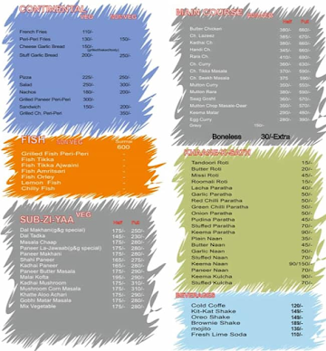 Grillz & Gravy menu 