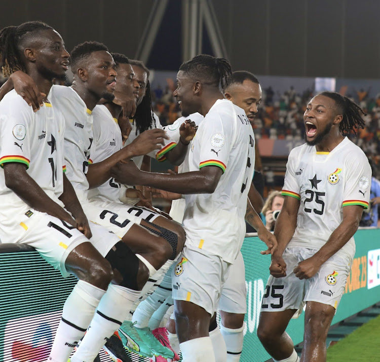 Ghana players celebrate