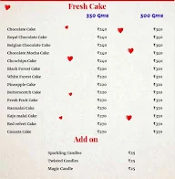 The Cake Studio menu 1