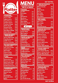 Platter Cafe & Restro menu 1