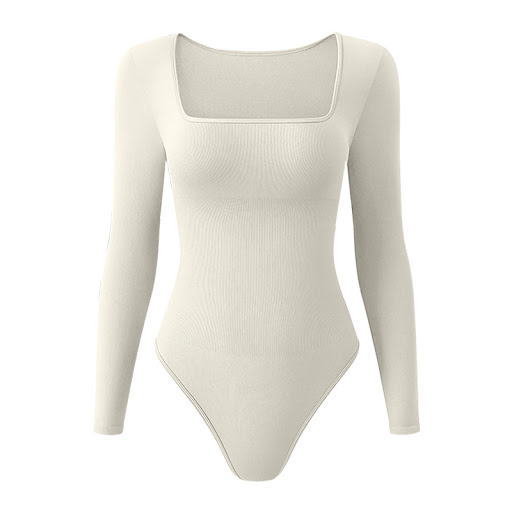 Title 4, Threaded Long Sleeved Square Neck Triangle Jump...