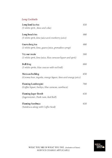 Golden Ace Bar & Grill menu 