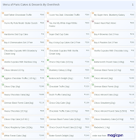 Paris Cakes & Desserts By Ovenfresh menu 1