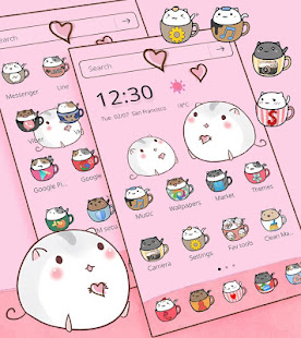 粉色茶杯貓咪桌面主題(圖3)-速報App