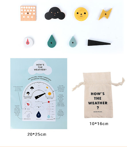 Title 4, Childrens Wooden Weather Station Learn About W...