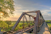 Kruger Shalati, on an old bridge over the Sabie River in the Kruger National Park, was constructed from 13 railway carriages dating from the 1940s and '50s.
