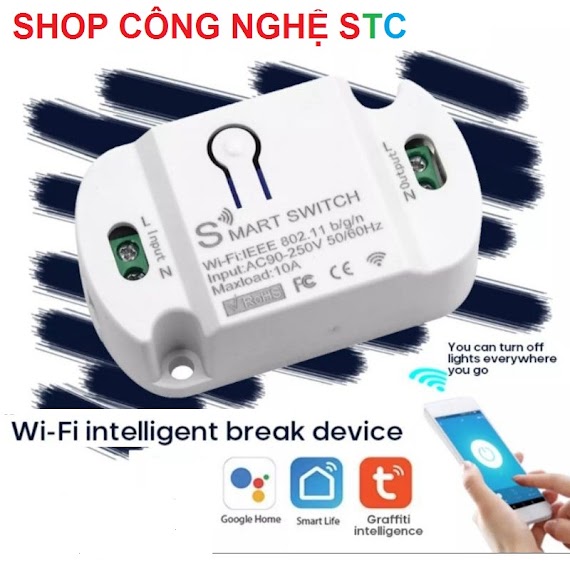 Công Tắc Wifi Điều Khiển Từ Xa Bằng Điện Thoại Smart Phone