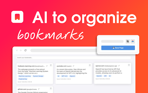 AI to organize bookmarks
