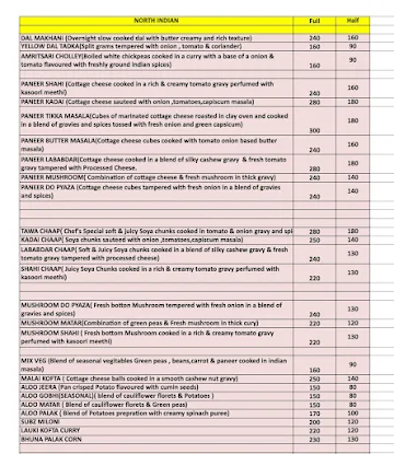 Myron Restaurant N Cafe menu 