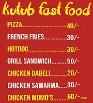 Kutub Fast Food menu 1