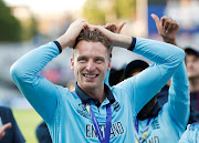 Jos Buttler celebrates after playing a key role in England's 2019 Cricket World Cup final win over New Zealand at Lord's.