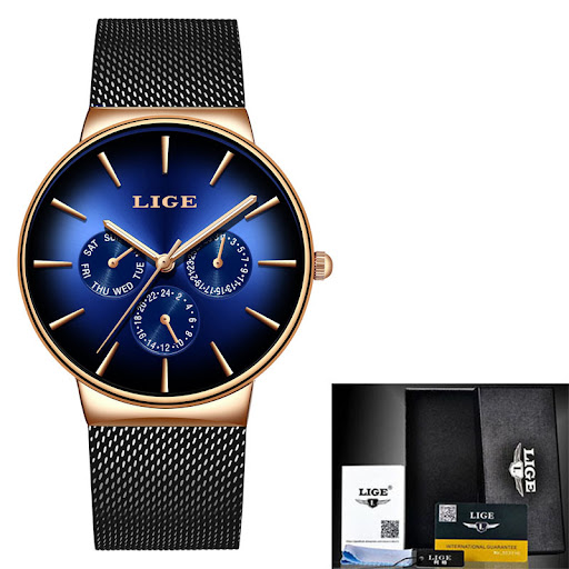 Title 5, Explosive Mesh Strap Quartz Watch, combining st...