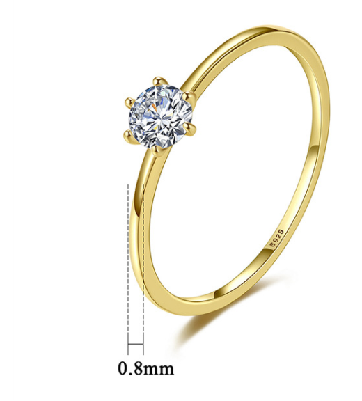 Title 1, S925 Silber Windstern Ring Set mit Zirkon für d...