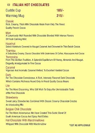 The Chocolate Room menu 1