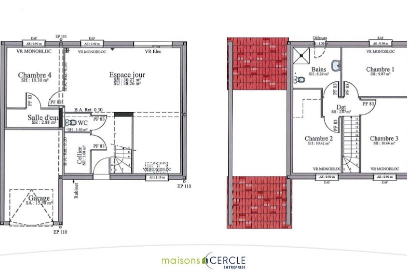  Vente Terrain + Maison - Terrain : 598m² - Maison : 93m² à Lagnieu (01150) 