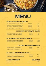 Indian Rasah menu 1