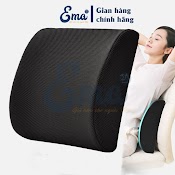 Đệm Tựa Lưng Ghế Văn Phòng, Ô Tô Cao Su Non Ema - Vỏ Gối 4D Tổ Ong Siêu Thoáng