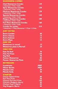 Al-Shawarma menu 1