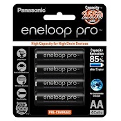 Pin Sạc Aa Eneloop Pro 2550Mah Bk - 3Hcde Vỉ 4 Viên