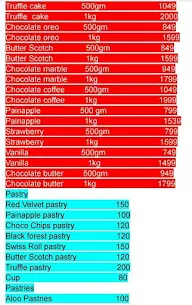 Cakes Points menu 1