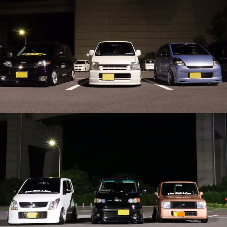 MRワゴンのKing of Street C.C・与島PA・香川県・ナイトミーティングに関するカスタム事例の投稿画像4枚目