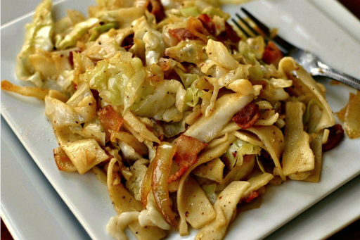 This simple Haluski combines bacon, cabbage, egg noodles, garlic and seasonings into a delectable taste treat.