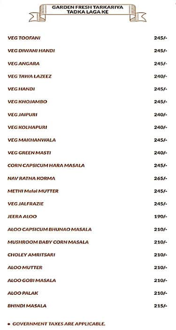 King's Kraft Multicuisine Restaurant menu 