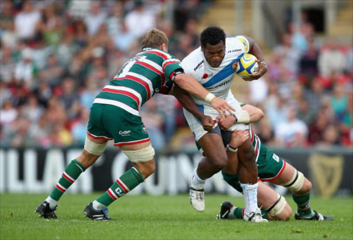 Sireli Naqelevuki of Exeter Chiefs in action during the AVIVA Premiership match between Leicester Tigers and Exeter Chiefs at Welford Road on September 3, 2011 in Leicester, England