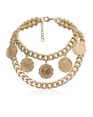 Retro geometric thick chain multi-l - 2