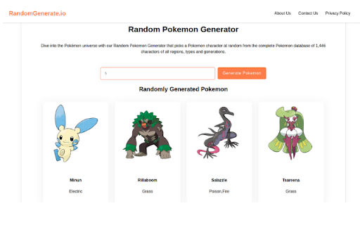 Random Pokemon Generator