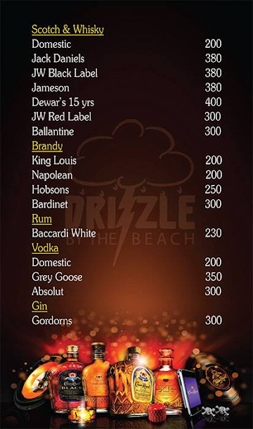 Drizzle Restaurant menu 