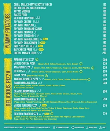 Poona Food Truck menu 