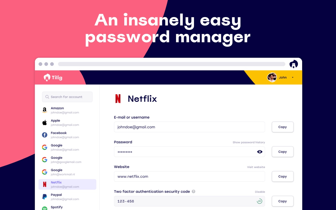 Tilig Password Manager Preview image 3