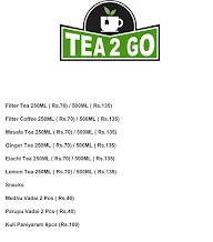 Tea2Go menu 1