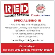 Red Roofing Company Logo