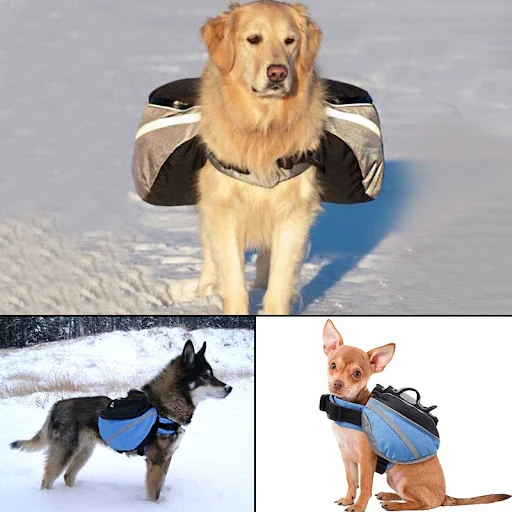 Self Carrier Dog Harness Outdoor Dog Backpacks Hound Travel Camping Hiking Backpack Saddle Bag Rucksack for Small Mediu