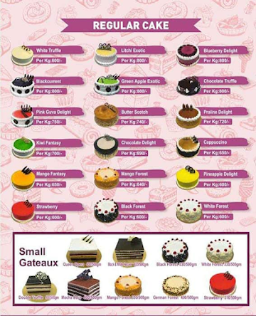 Best Bakers menu 