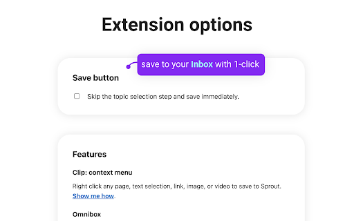 Sprout Save Button