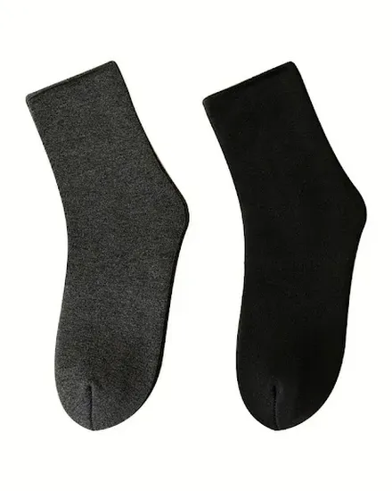 2 Pairs Men Winter Socks Warm Thicken Thermal Snow Boots ... - 1