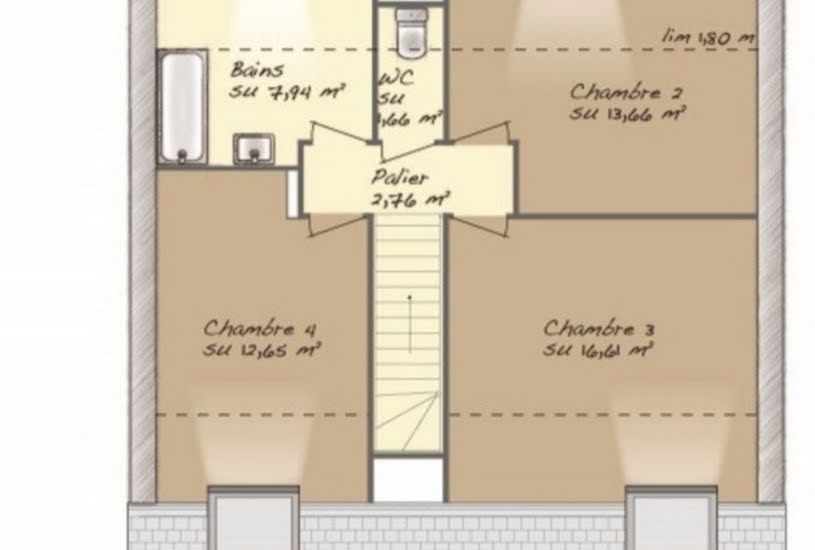  Vente Terrain + Maison - Terrain : 669m² - Maison : 115m² à Sept-Saulx (51400) 