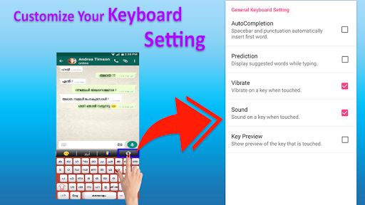 Malayalam English keyboard 2019 - Fast typing