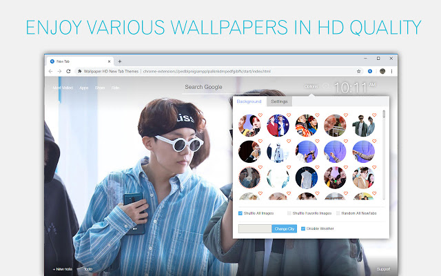 BTS NamSeok Background RM & J Hope New Tab