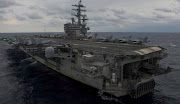 The aircraft carrier USS Ronald Reagan. 