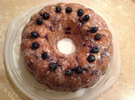 Greek yogurt lemon blueberry bundt cake