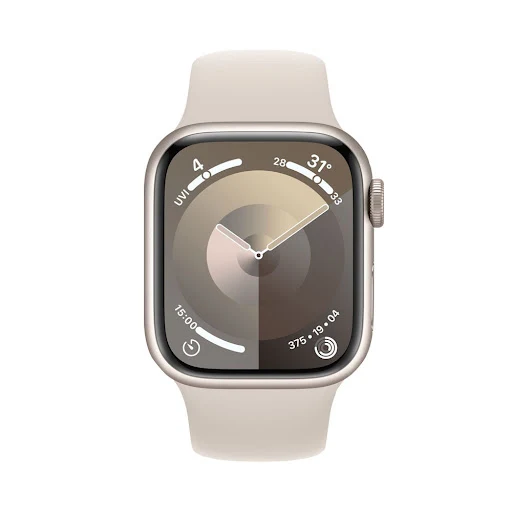 Đồng hồ Apple Watch Series 9 4G 41mm Starlight (Vỏ Nhôm Dây Silicone - M/L) (MRHP3SA/A)