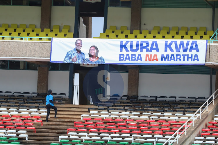 Preparation underway at Kasarani stadium.