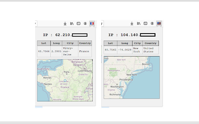 Ip Location chrome extension