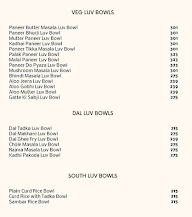 Veg Luv Bowl menu 2